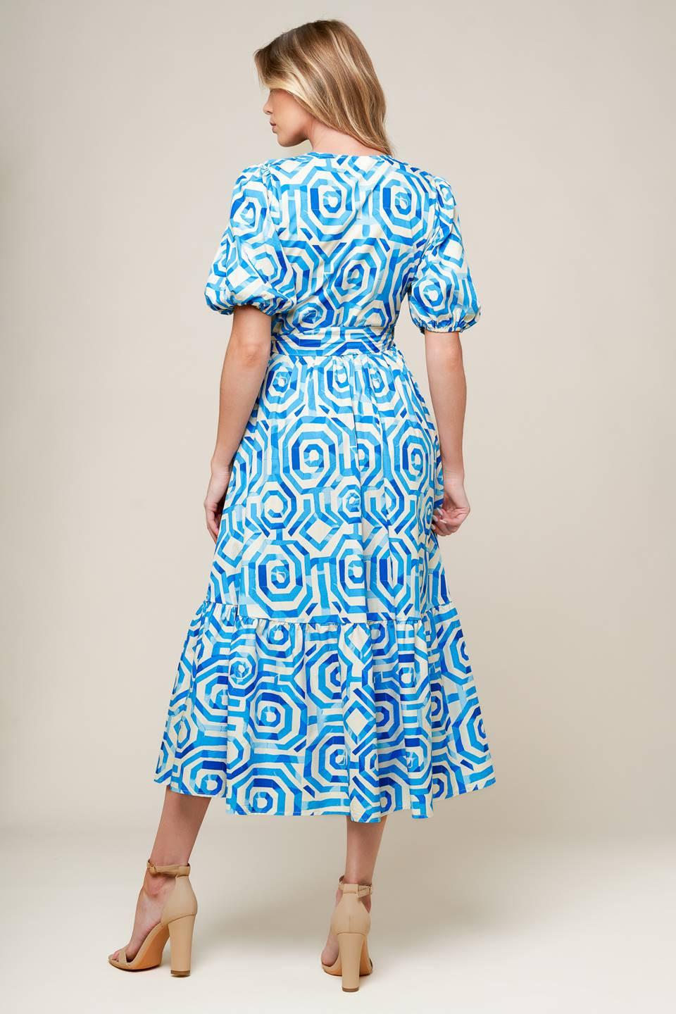 Seasonally Lovely Woven Midi Dress from KADOU Boutique