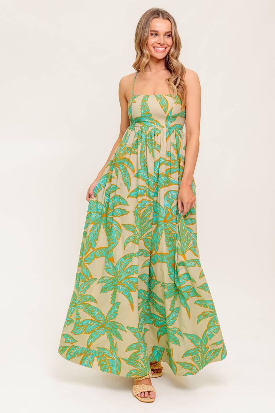 Blossom Spell Woven Maxi Dress from KADOU Boutique