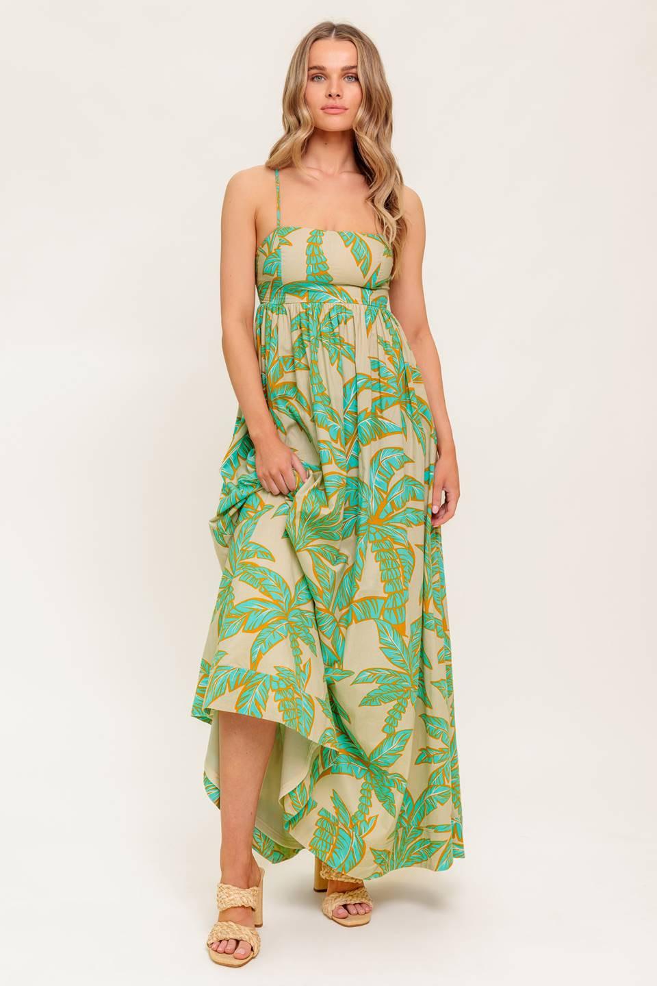 Blossom Spell Woven Maxi Dress from KADOU Boutique