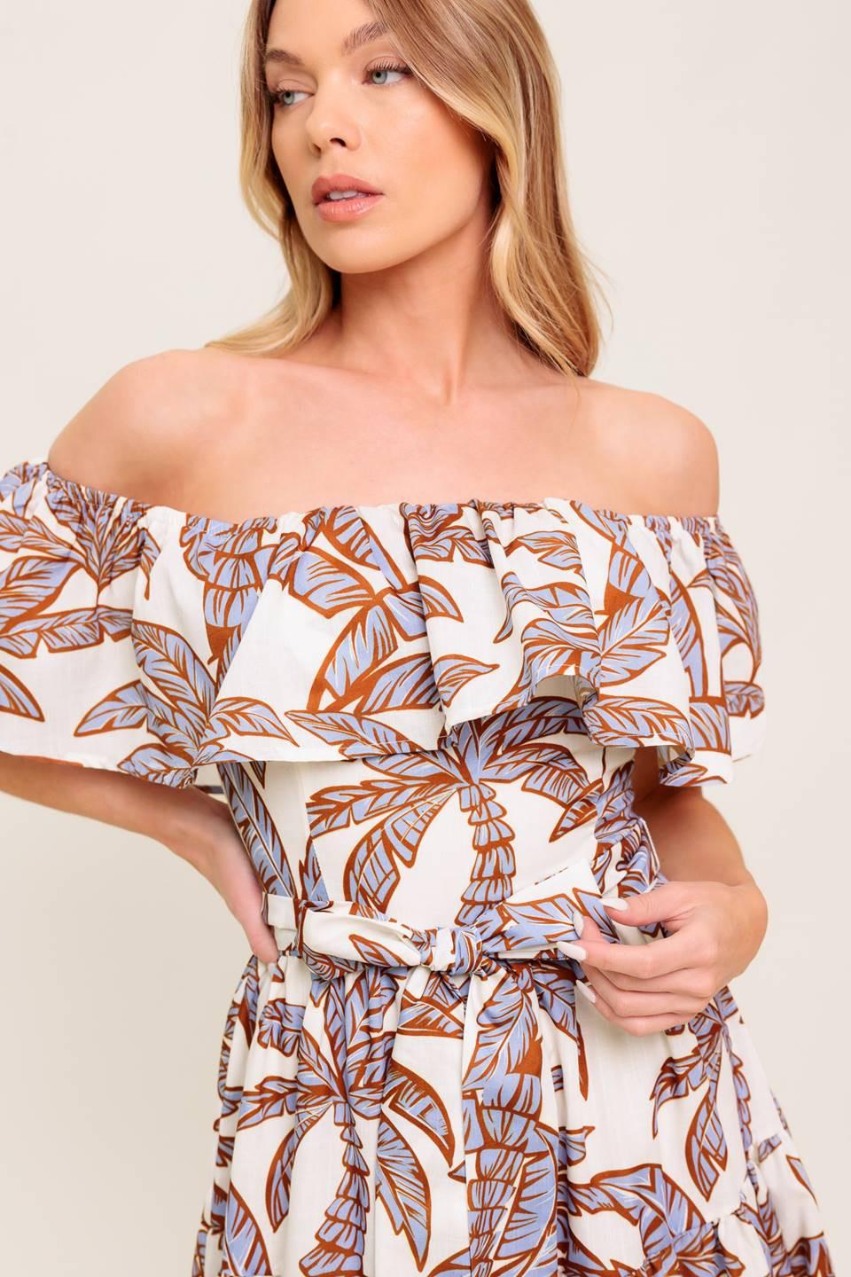 Lily Garden Lavender Woven Midi Dress from KADOU Boutique