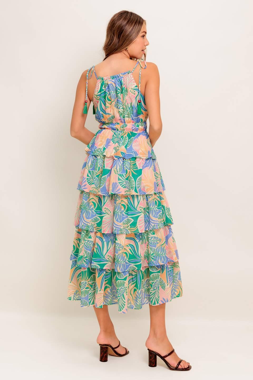 Cabana Dreams Woven Midi Dress from KADOU Boutique