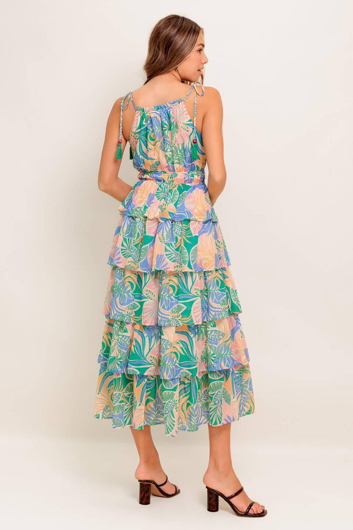 Cabana Dreams Woven Midi Dress from KADOU Boutique