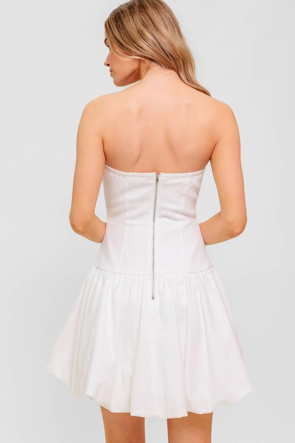 Twilight Wish Woven Twill Mini Dress from KADOU Boutique