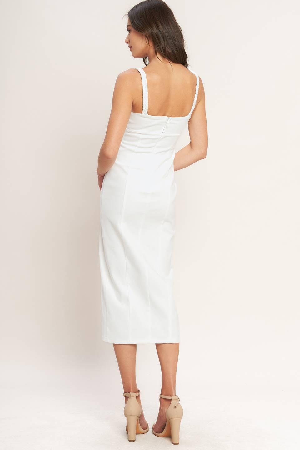 Silent Shin Twill Midi Dress from KADOU Boutique