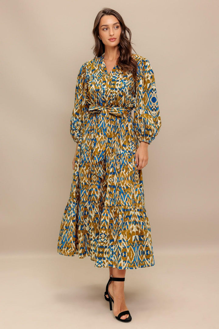 TERRA VISION WOVEN MIDI DRESS