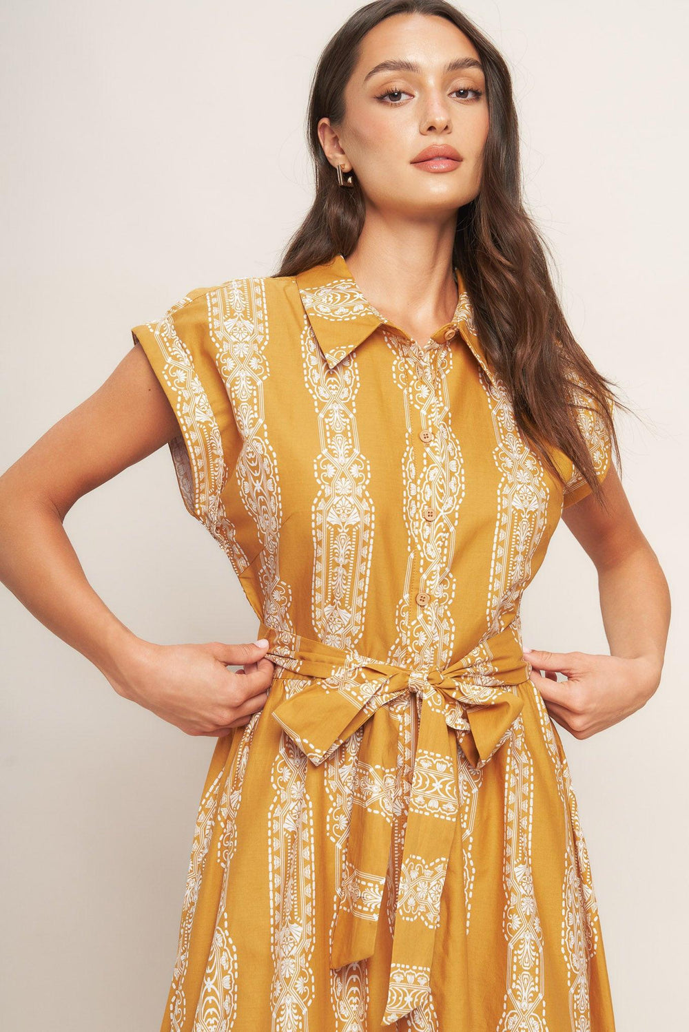 Desert Bloom Woven Midi Dress from KADOU Boutique