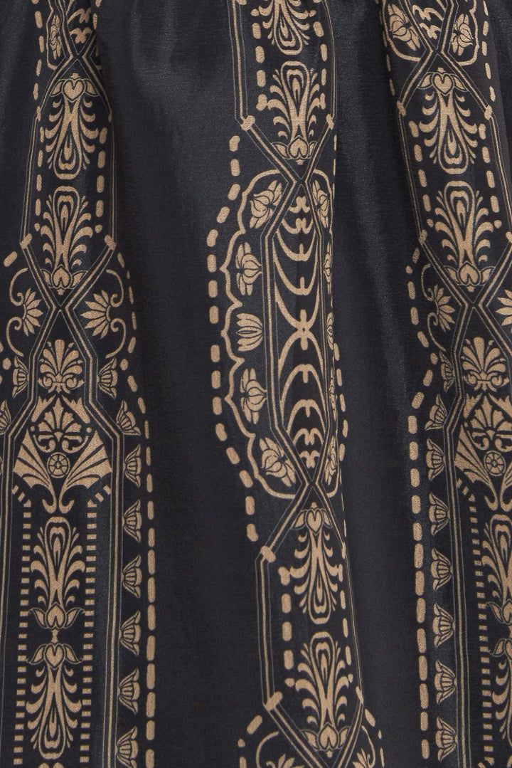 VINTAGE SQUARE WOVEN MIDI DRESS