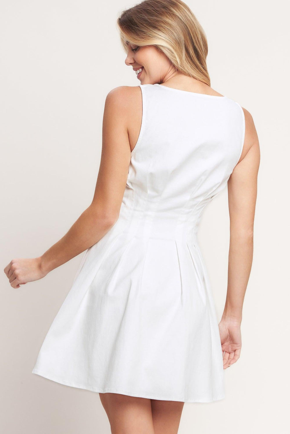 Summer Promise Woven Mini Dress from KADOU Boutique
