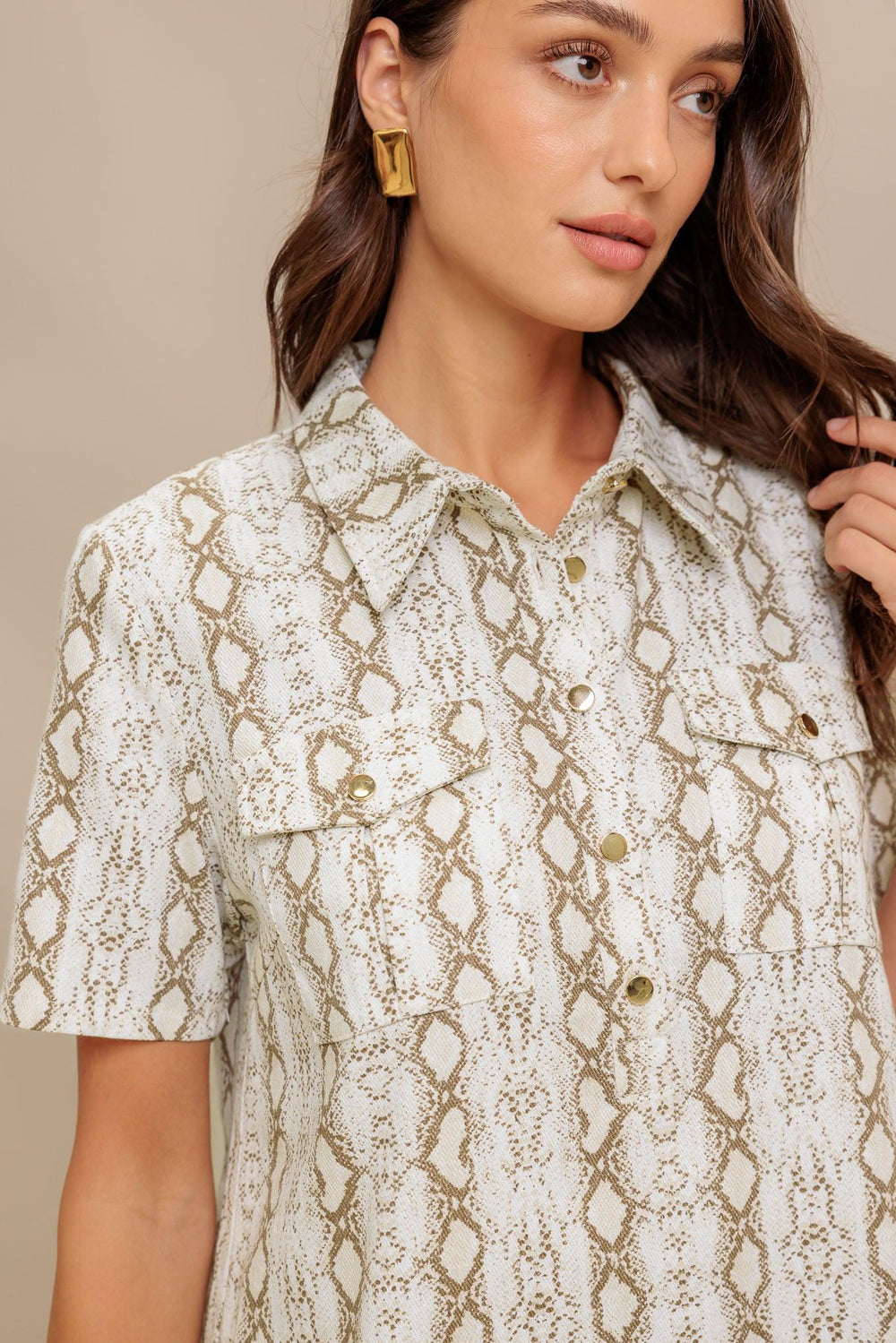 Chic Python Woven Mini Dress from KADOU Boutique