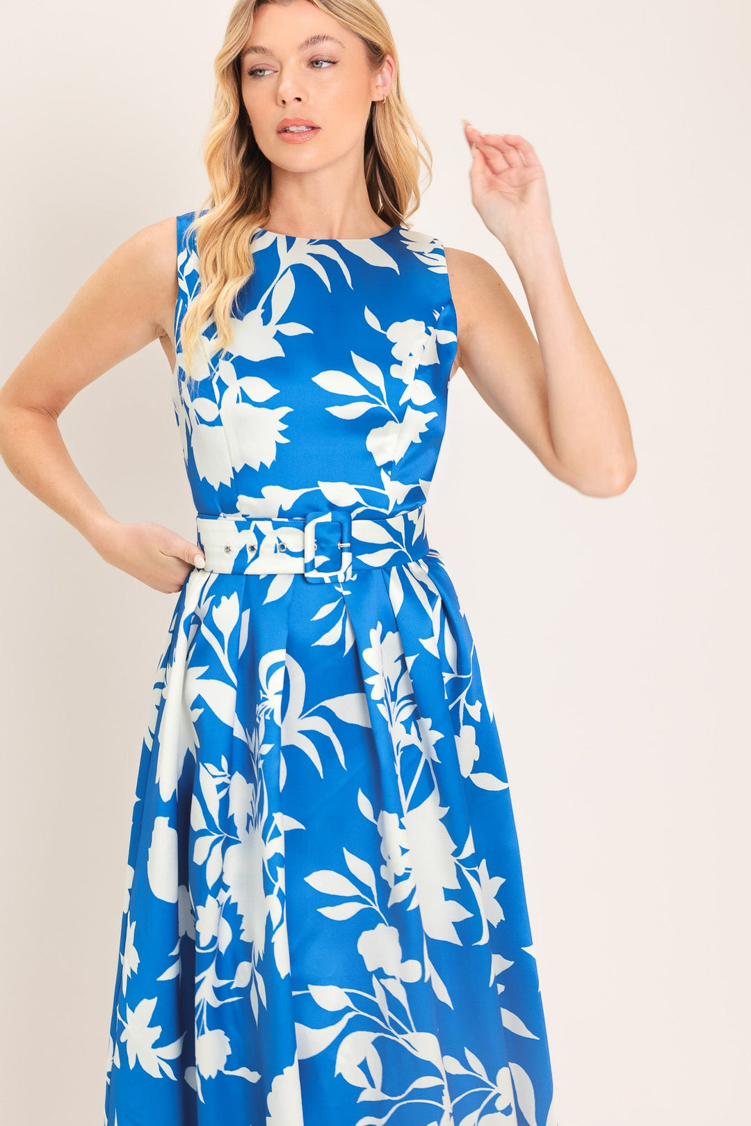 Sapphire Fantasy Blue Woven Maxi Dress from KADOU Boutique