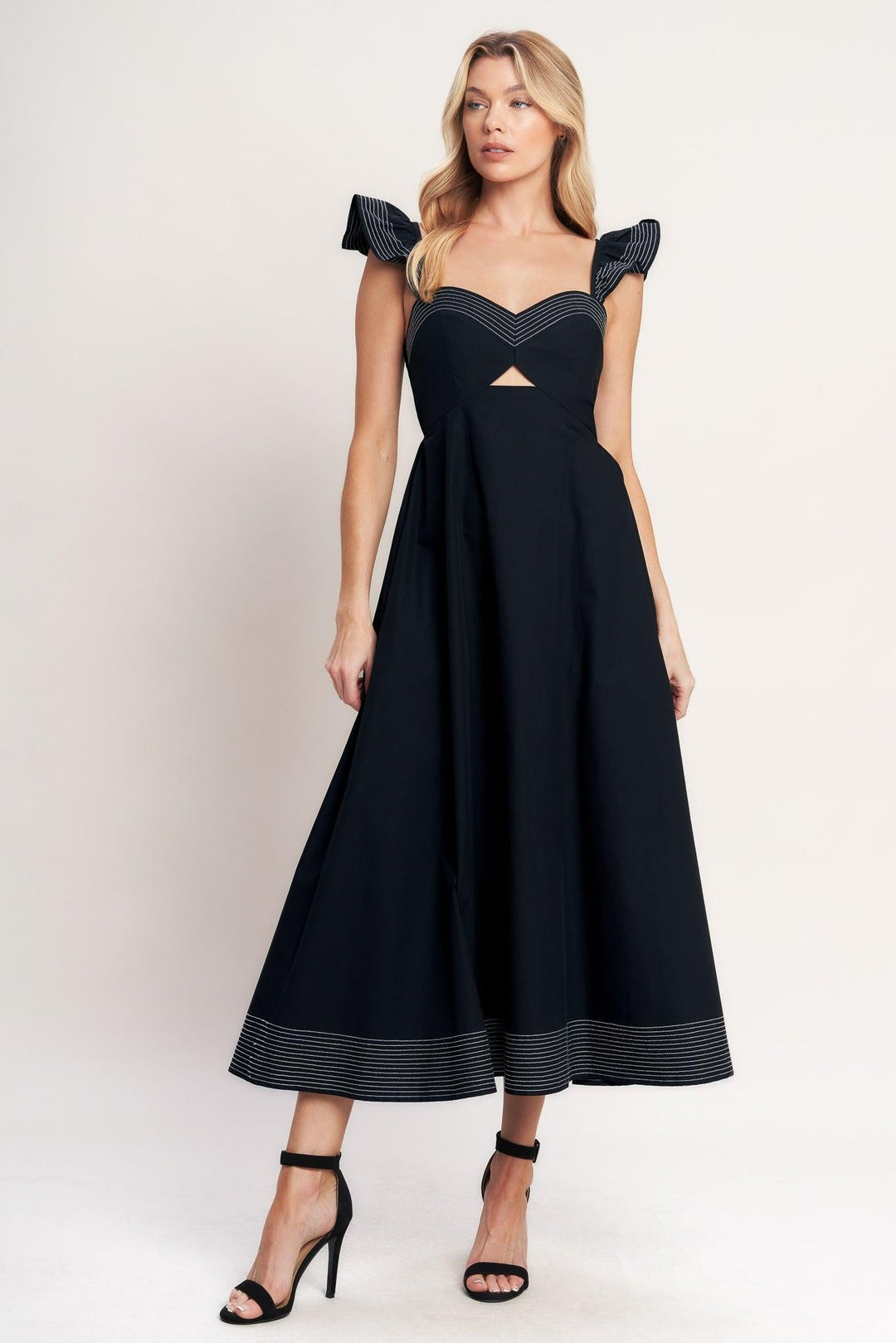 Beautifully Unexpected woven midi dress from KADOU Boutique