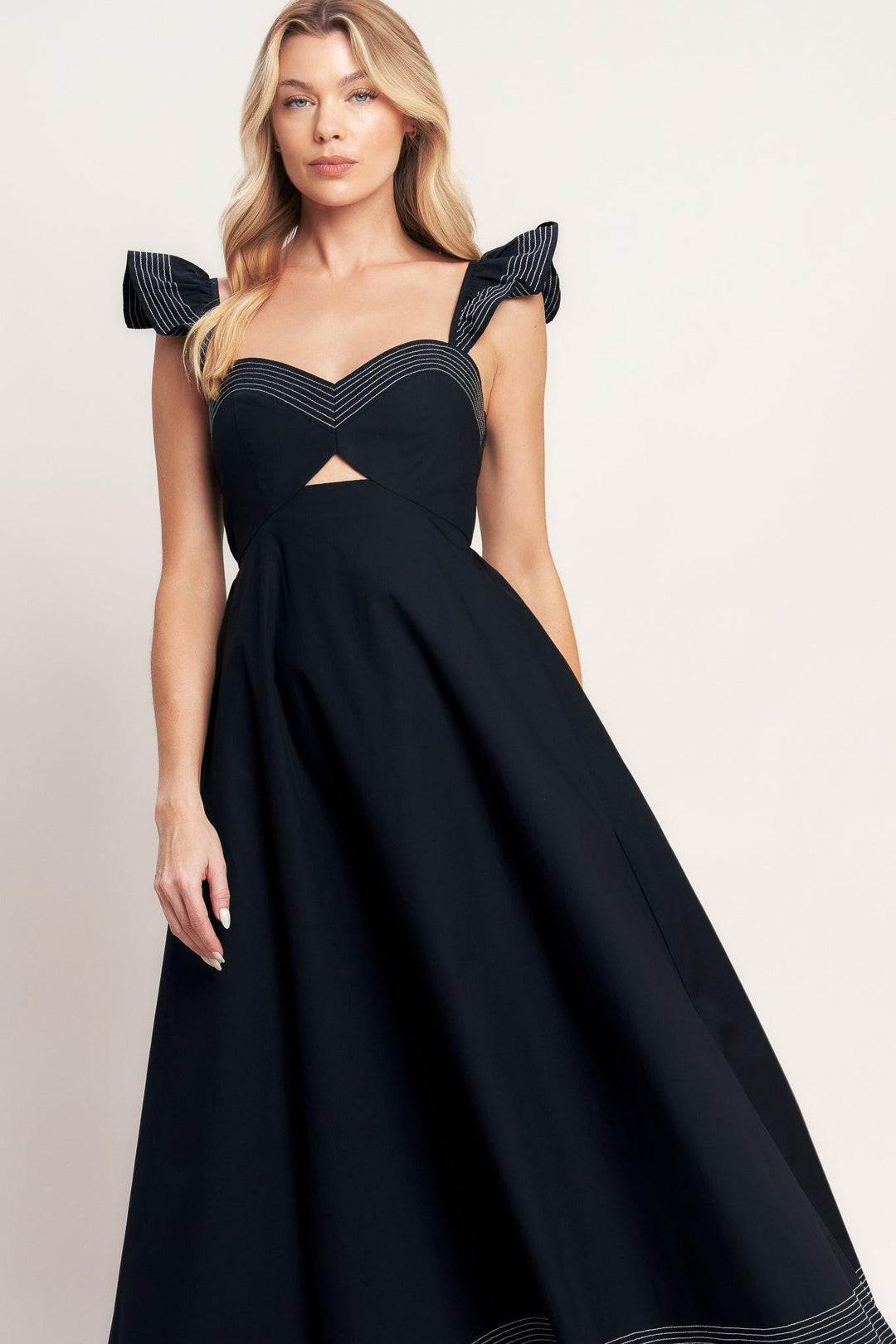 Beautifully Unexpected woven midi dress from KADOU Boutique