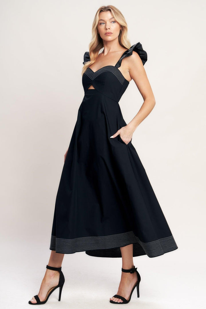 Beautifully Unexpected woven midi dress from KADOU Boutique