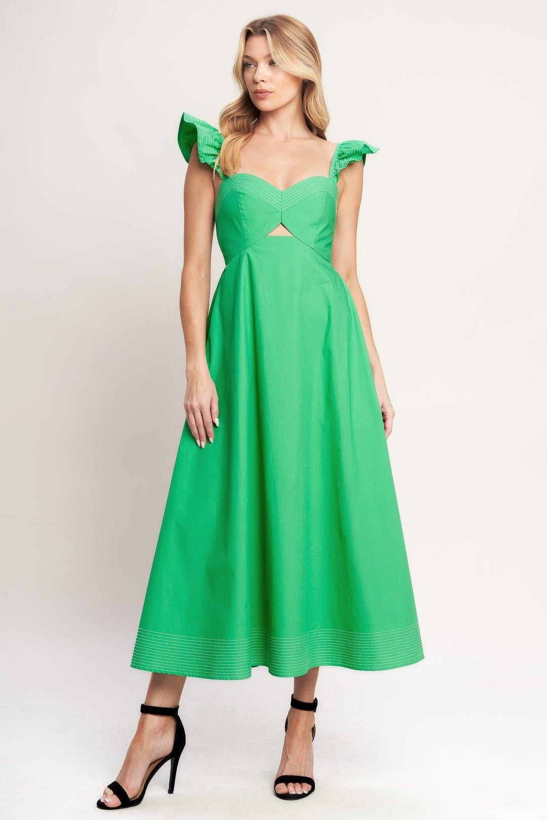 Beautifully Unexpected Woven Midi Dress from KADOU Boutique