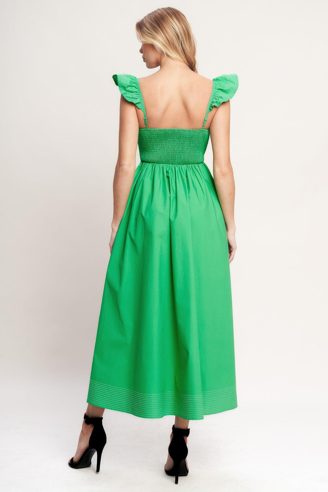 Beautifully Unexpected Woven Midi Dress from KADOU Boutique