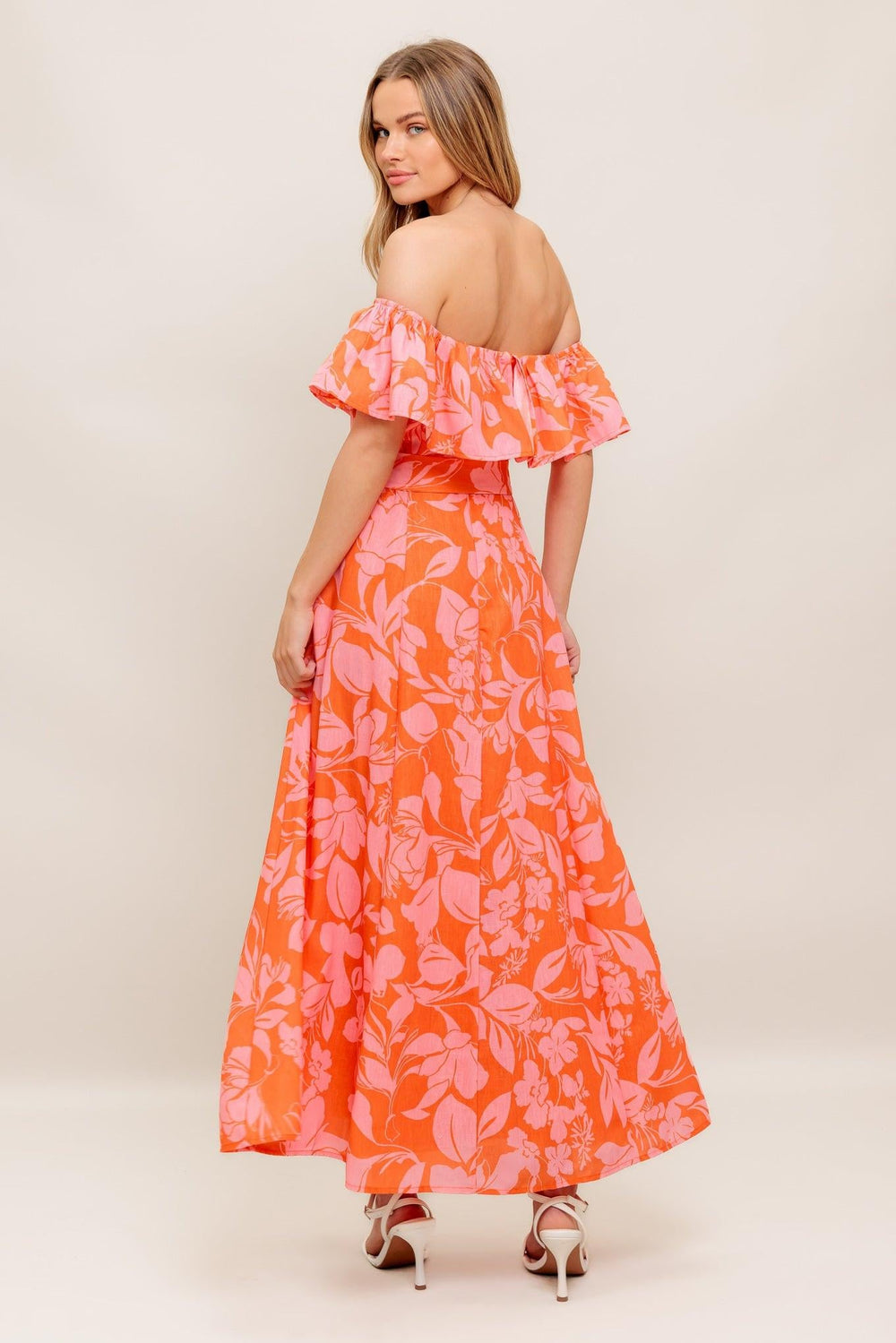 Citrus Garden Woven Midi Dress from KADOU Boutique