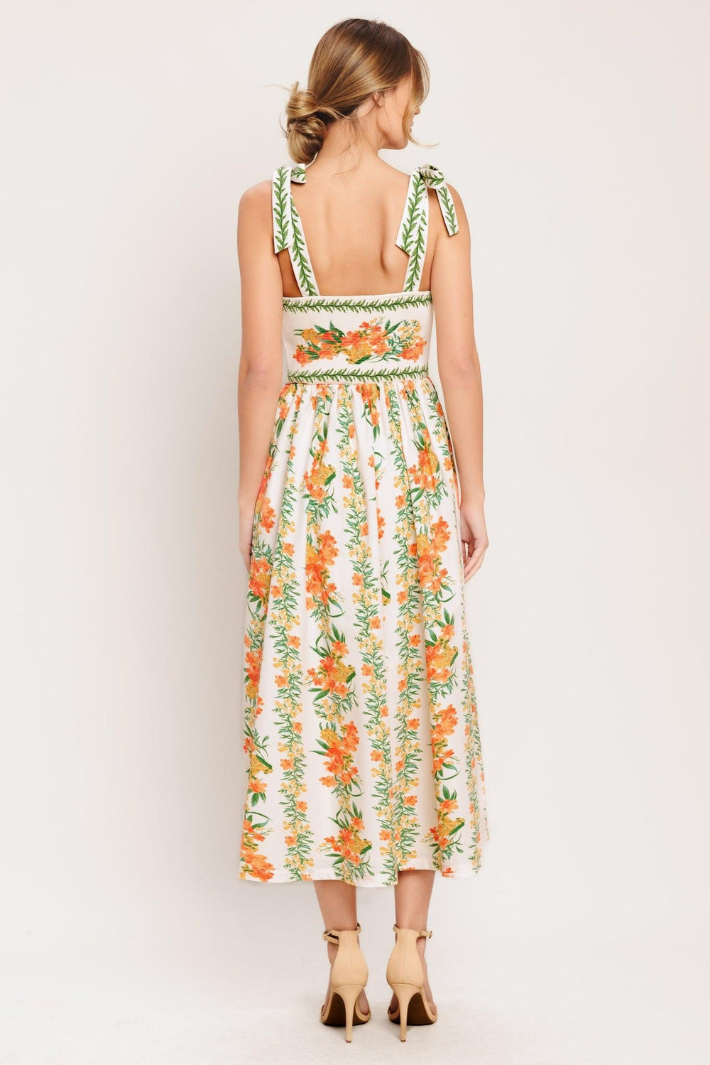 Marigold Breeze Woven Midi Dress from KADOU Boutique