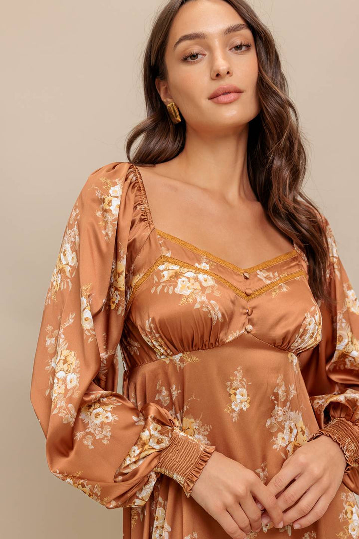 ENGLISH GARDEN WOVEN MIDI DRESS