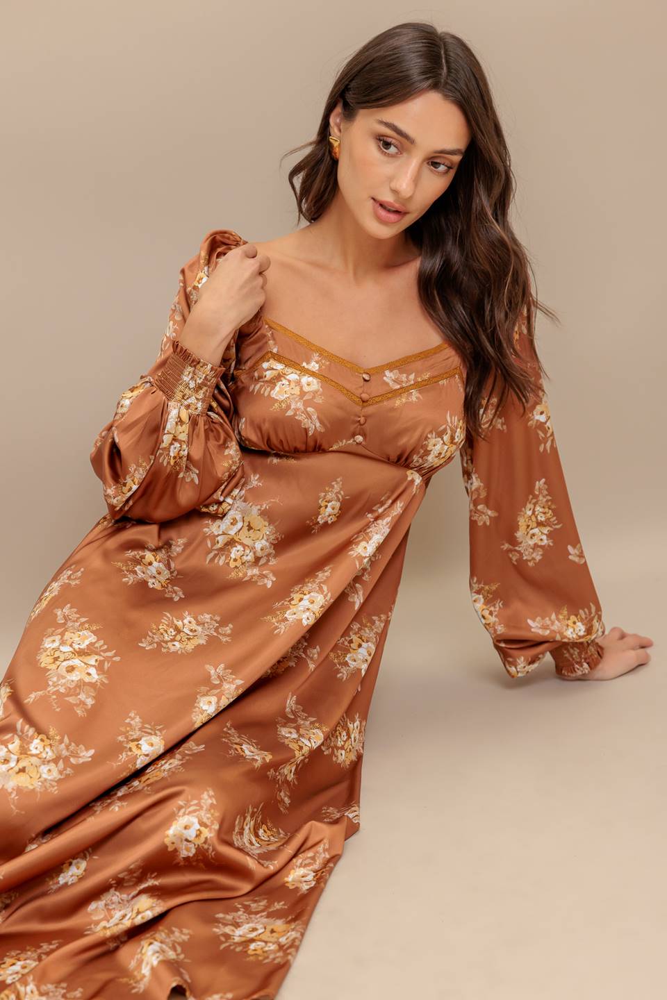 English Garden Woven Midi Dress from KADOU Boutique
