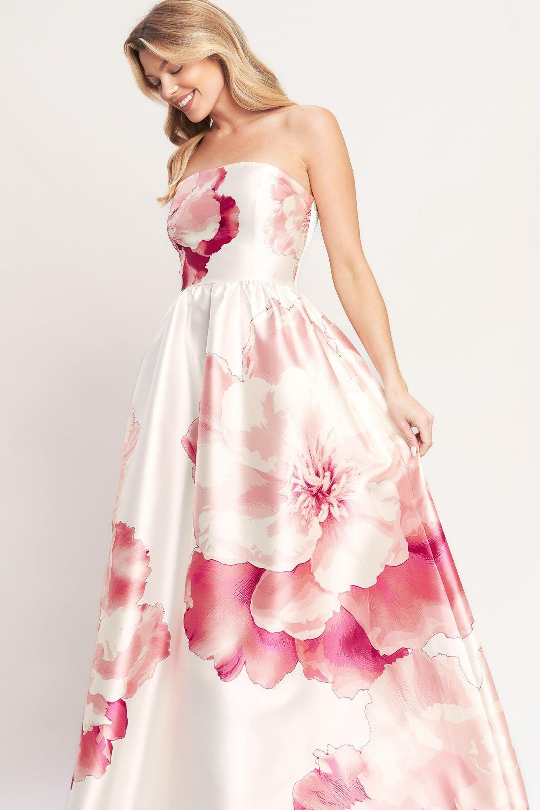 LUXE PEONY WOVEN MAXI DRESS