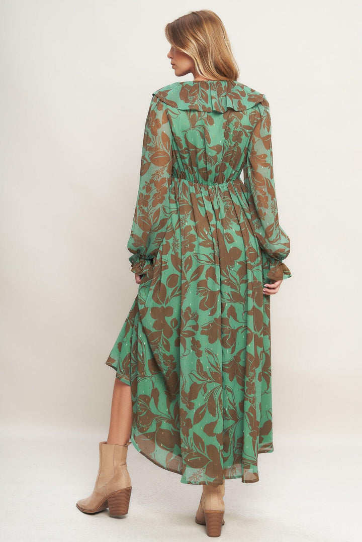 Botanic Dreams Woven Maxi Dress from KADOU Boutique