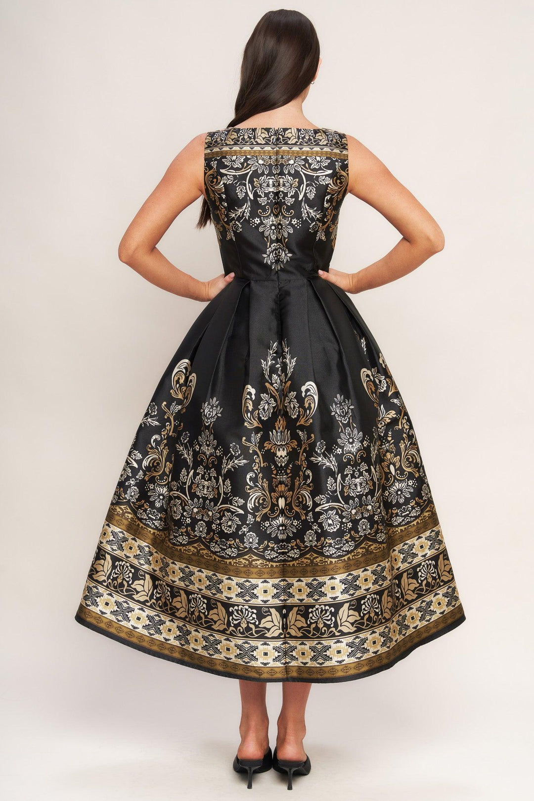 Baroque Spell Woven Midi Dress from KADOU Boutique