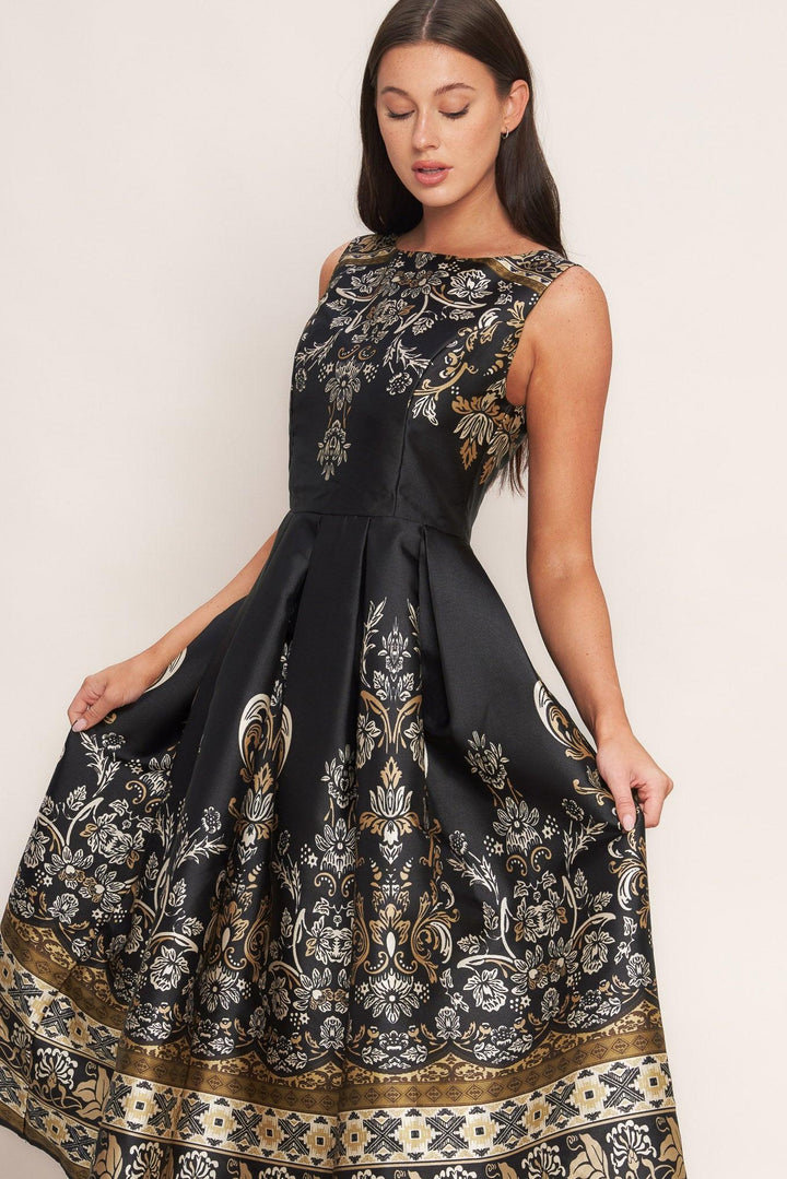 Baroque Spell Woven Midi Dress from KADOU Boutique