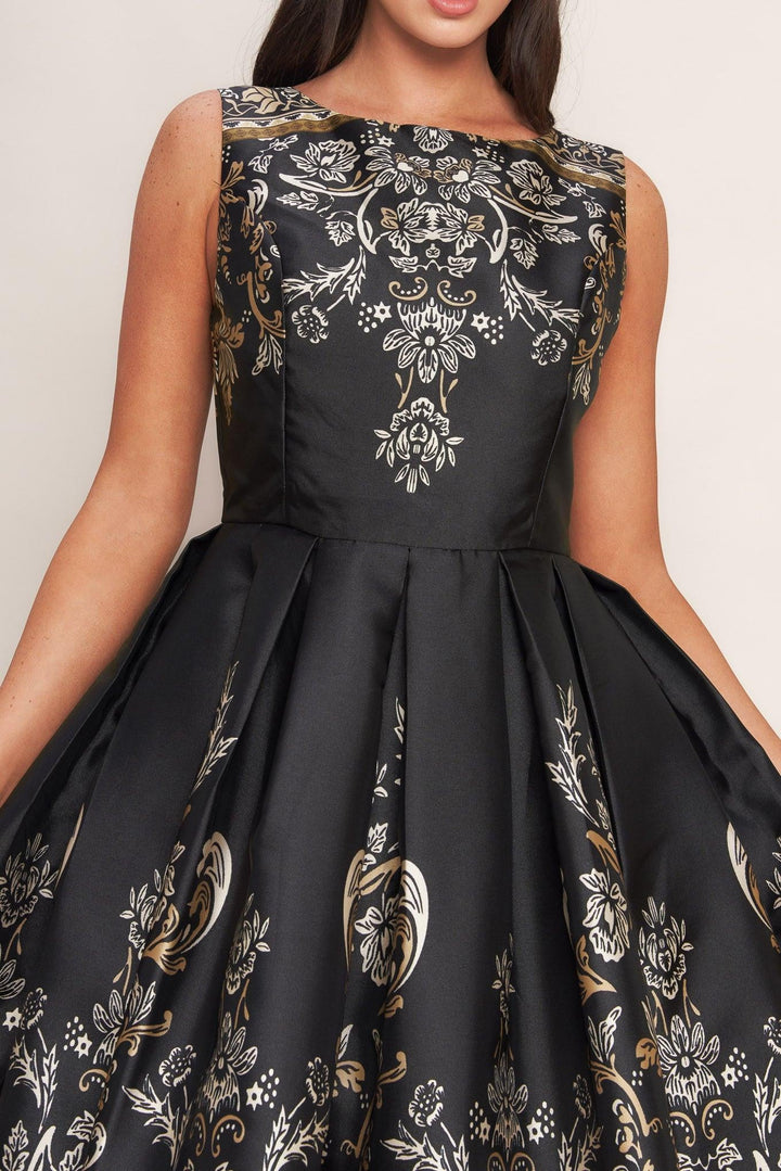 Baroque Spell Woven Midi Dress from KADOU Boutique