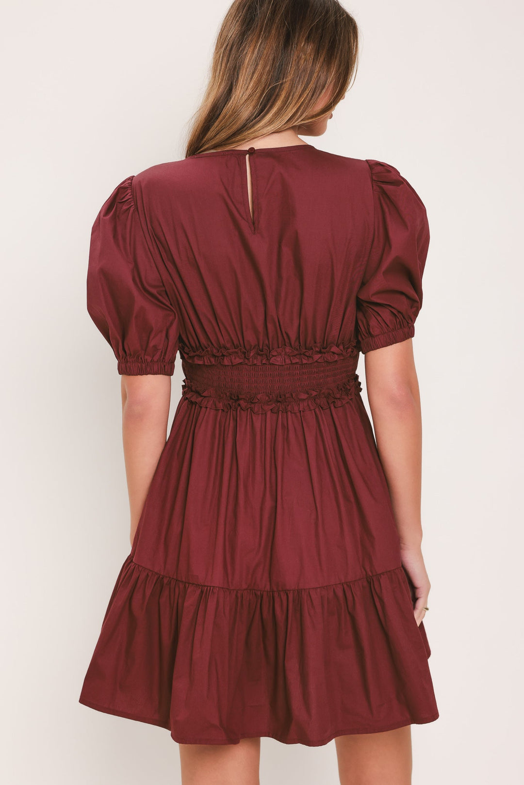 PLAYFUL CLASSIC WOVEN MINI DRESS