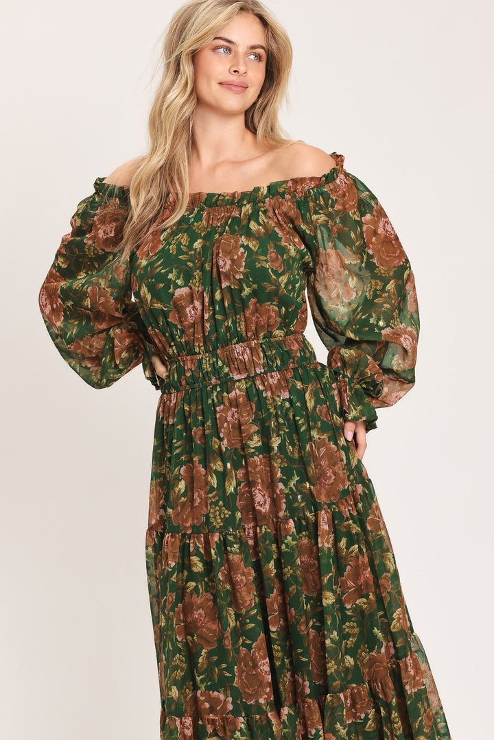 TERRACOTTA TRAIL WOVEN MIDI DRESS