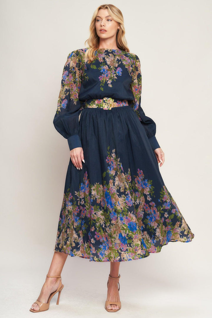 Charming Tapestry Woven Midi Dress from KADOU Boutique