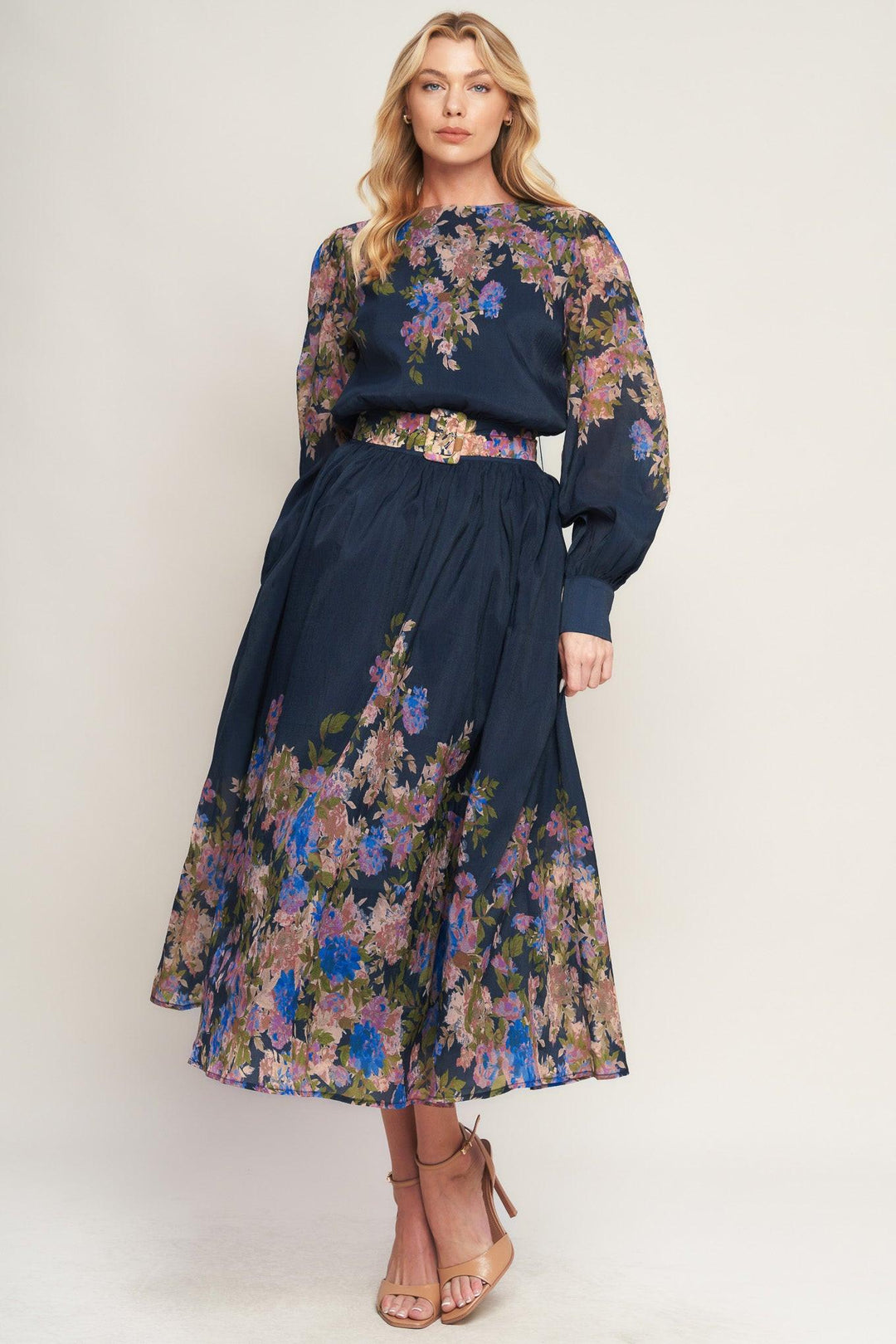 Charming Tapestry Woven Midi Dress from KADOU Boutique