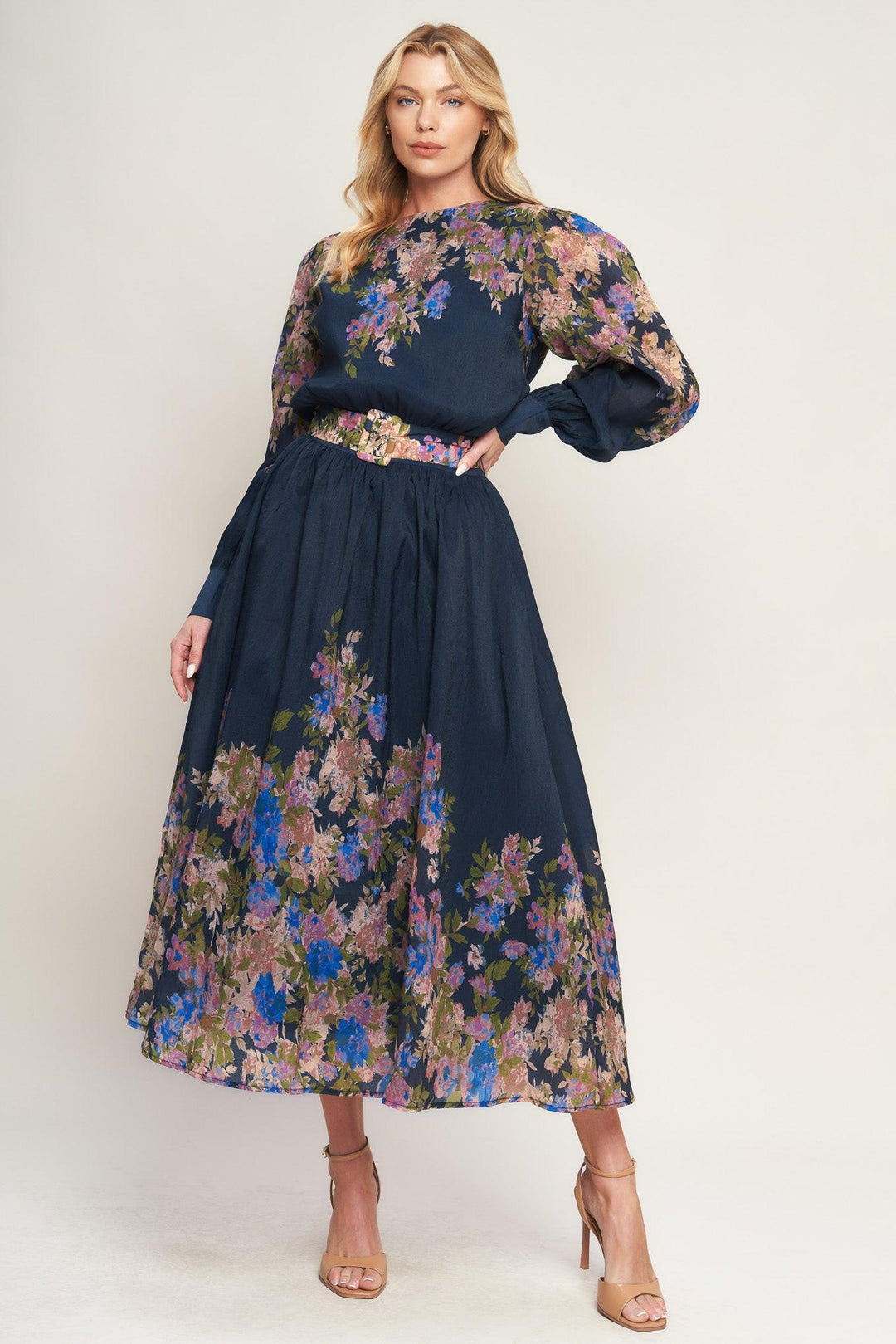 Charming Tapestry Woven Midi Dress from KADOU Boutique
