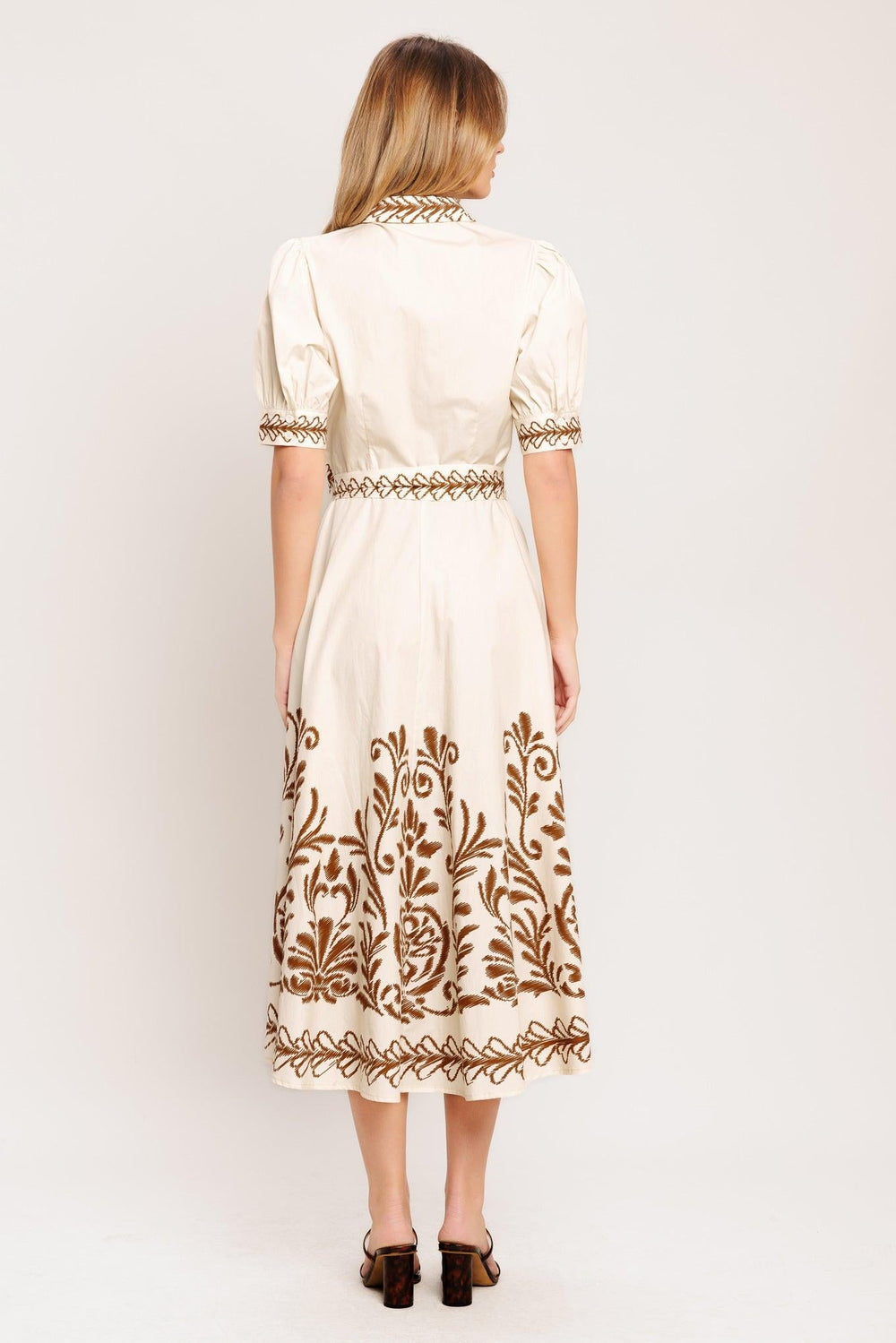 Romantic Heirloom Woven Midi Dress from KADOU Boutique