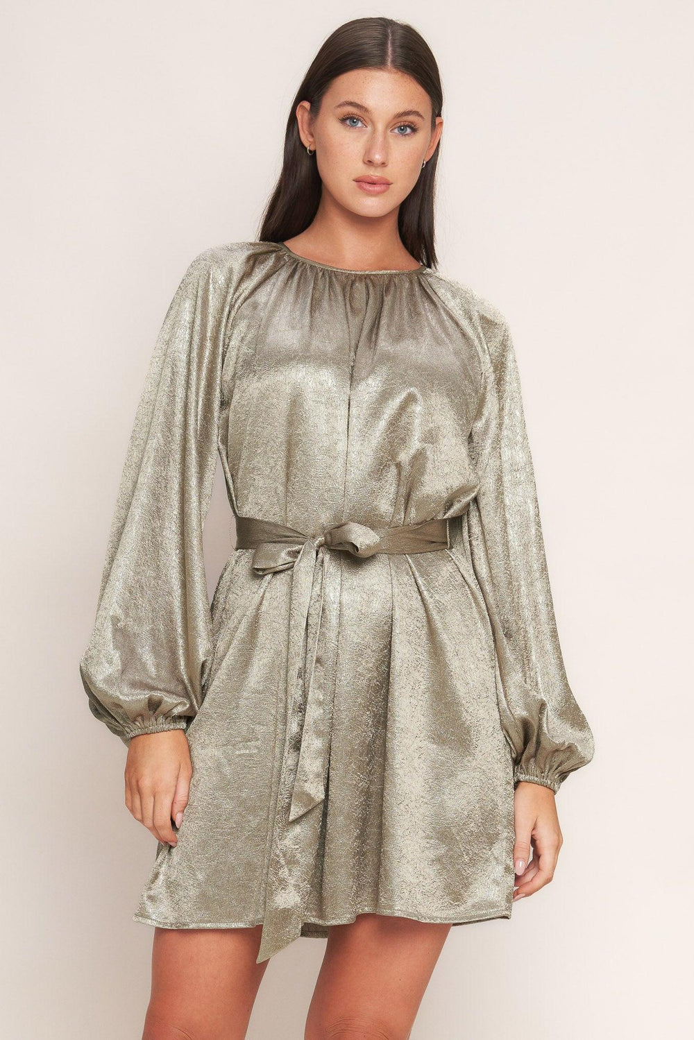 Moonrise Haze Woven Mini Dress from KADOU Boutique