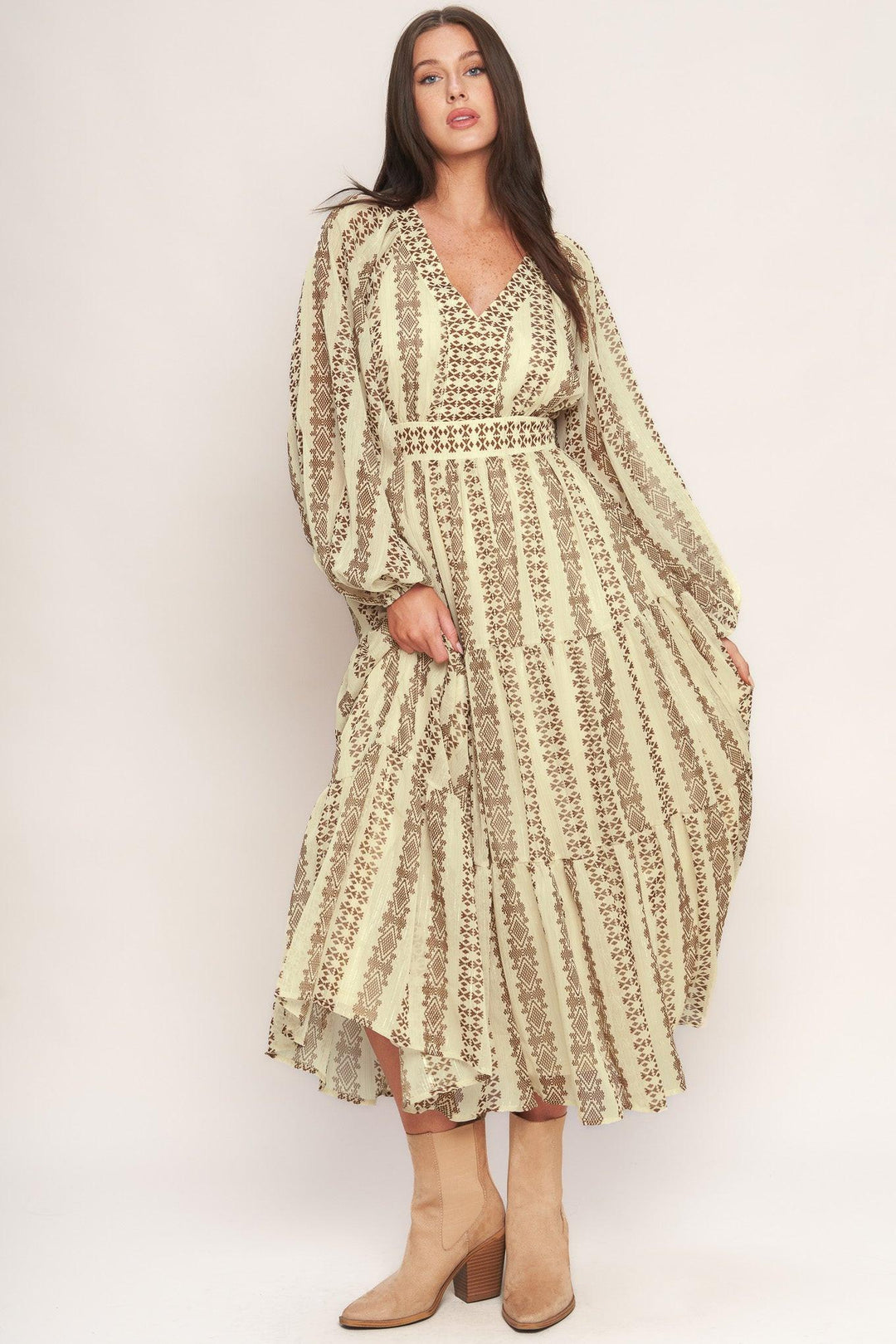 brown tribal dress Boho Ethnic Dress, Raw Cotton Dress, Tribal Maxi Dress, Block Printed Dress, Tribal Clothing, Summer Beach Dress, Earthy Clothing