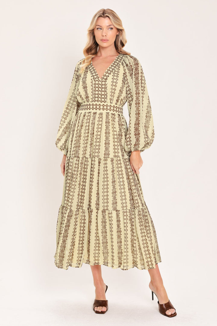 Tribal Whisper Woven Midi Dress from KADOU Boutique