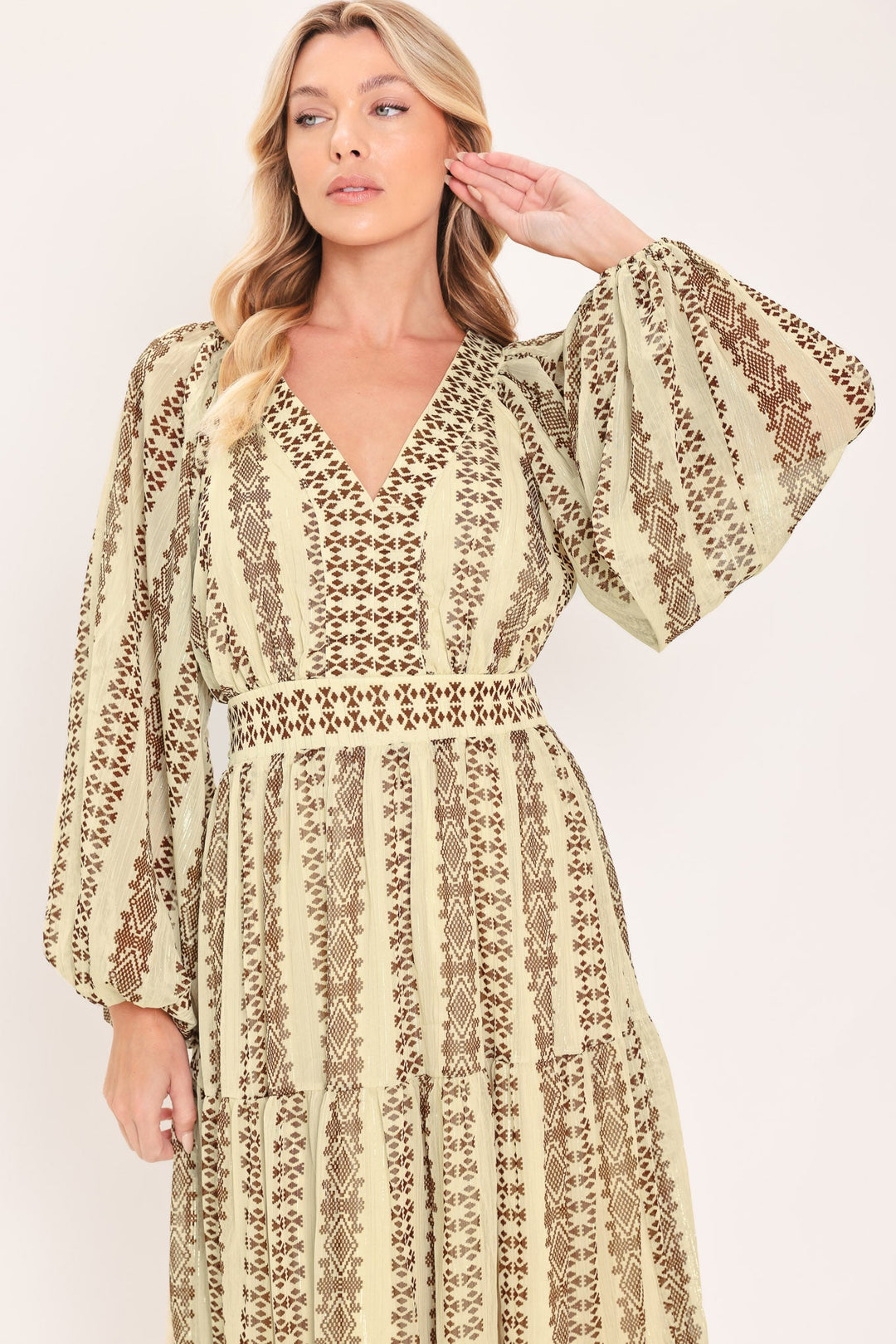 Tribal Whisper Woven Midi Dress from KADOU Boutique