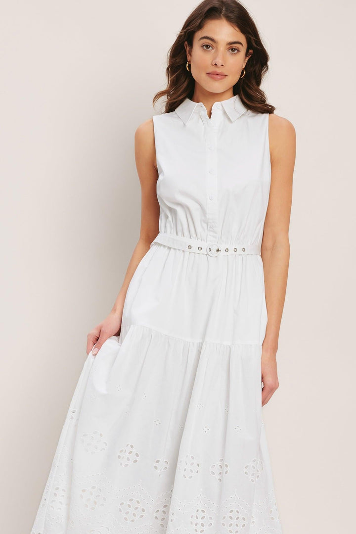 HAMPTONS SUMMER WOVEN MIDI DRESS
