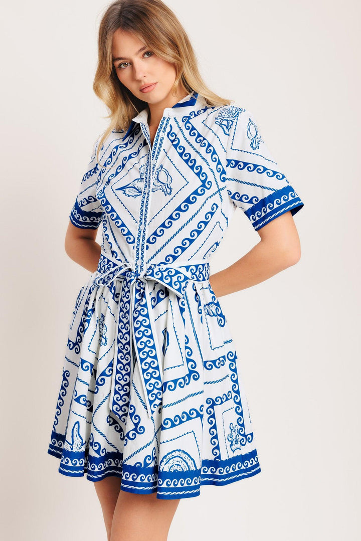 Island Polish woven mini dress from KADOU Boutique