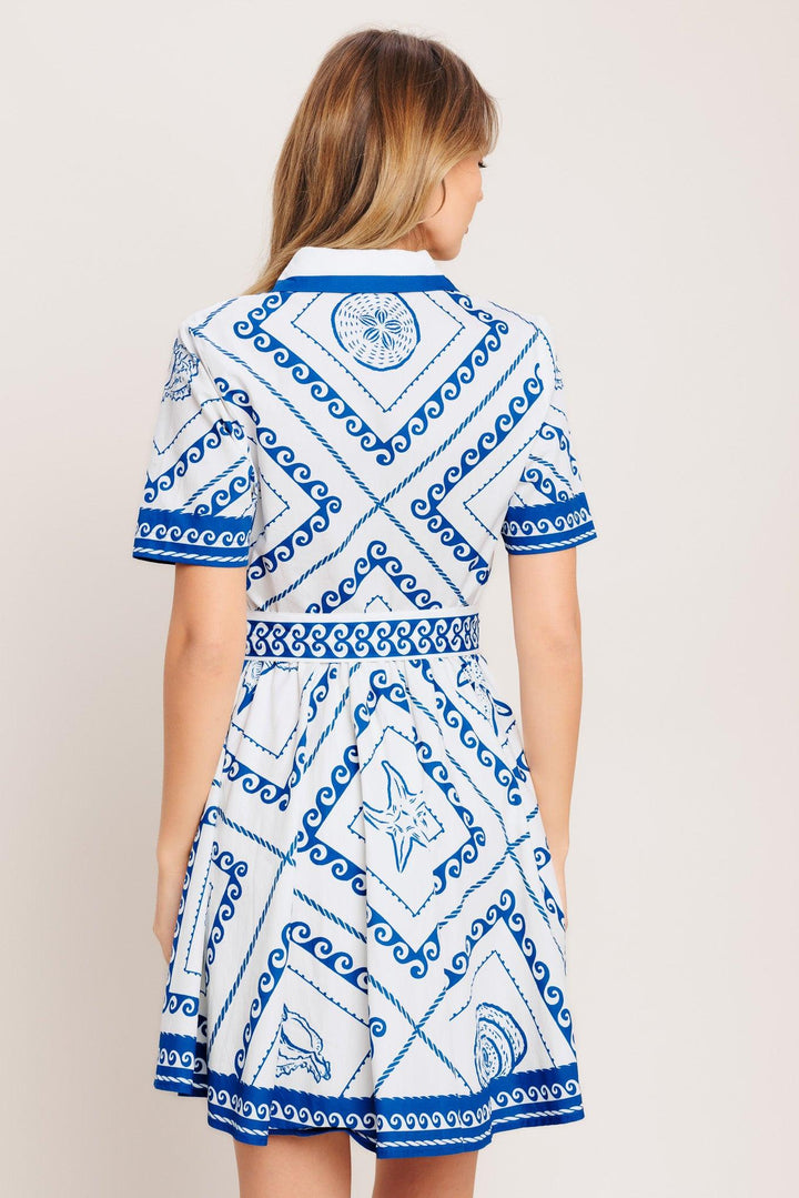 Island Polish woven mini dress from KADOU Boutique