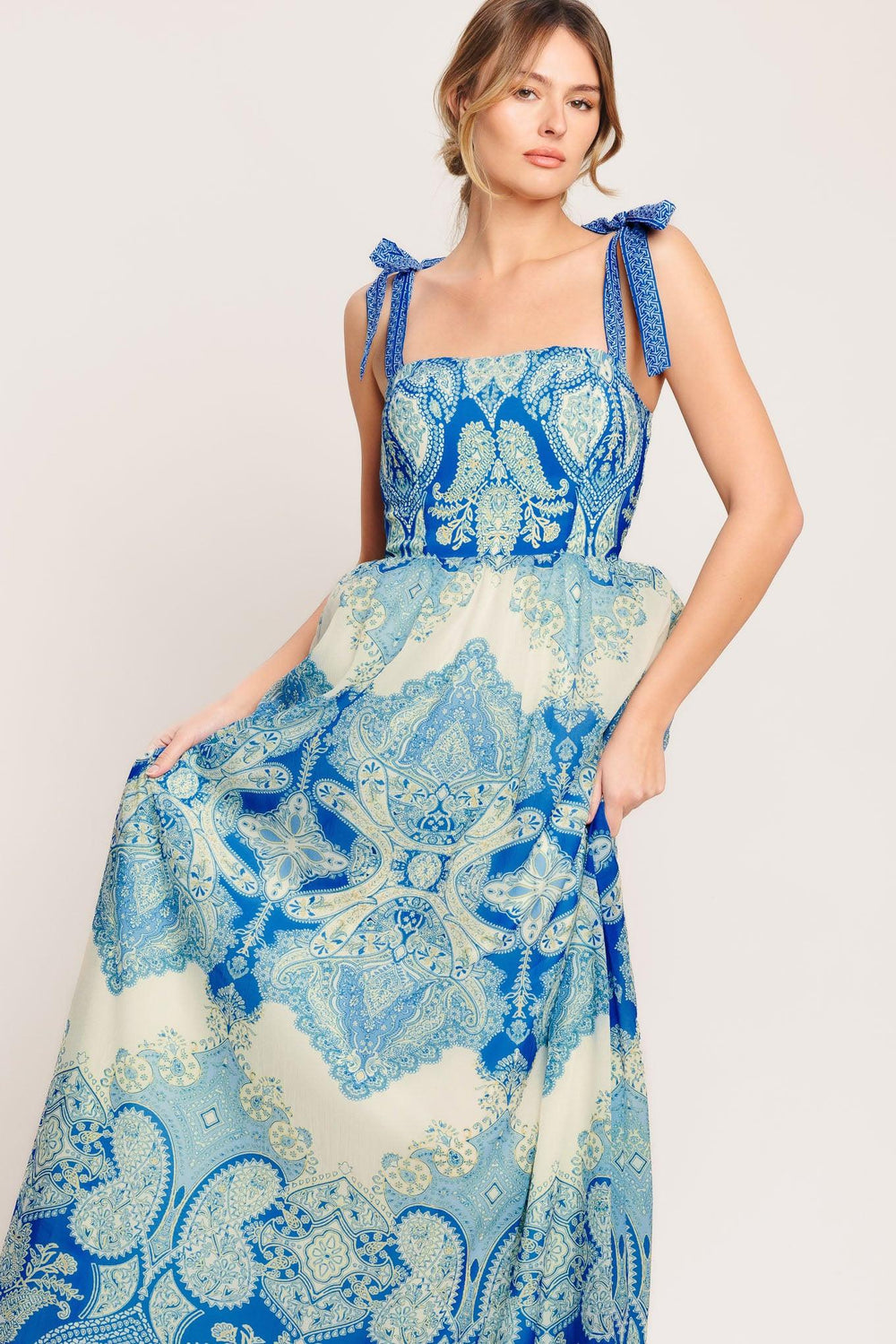 Ocean Tapestry Woven Maxi Dress from KADOU Boutique