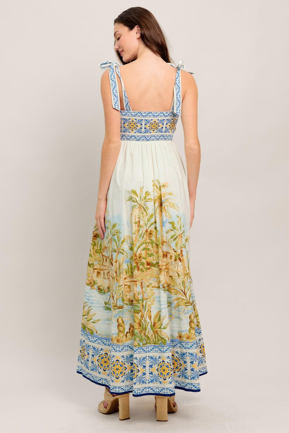 Postcard Perfect Woven Maxi Dress from KADOU Boutique