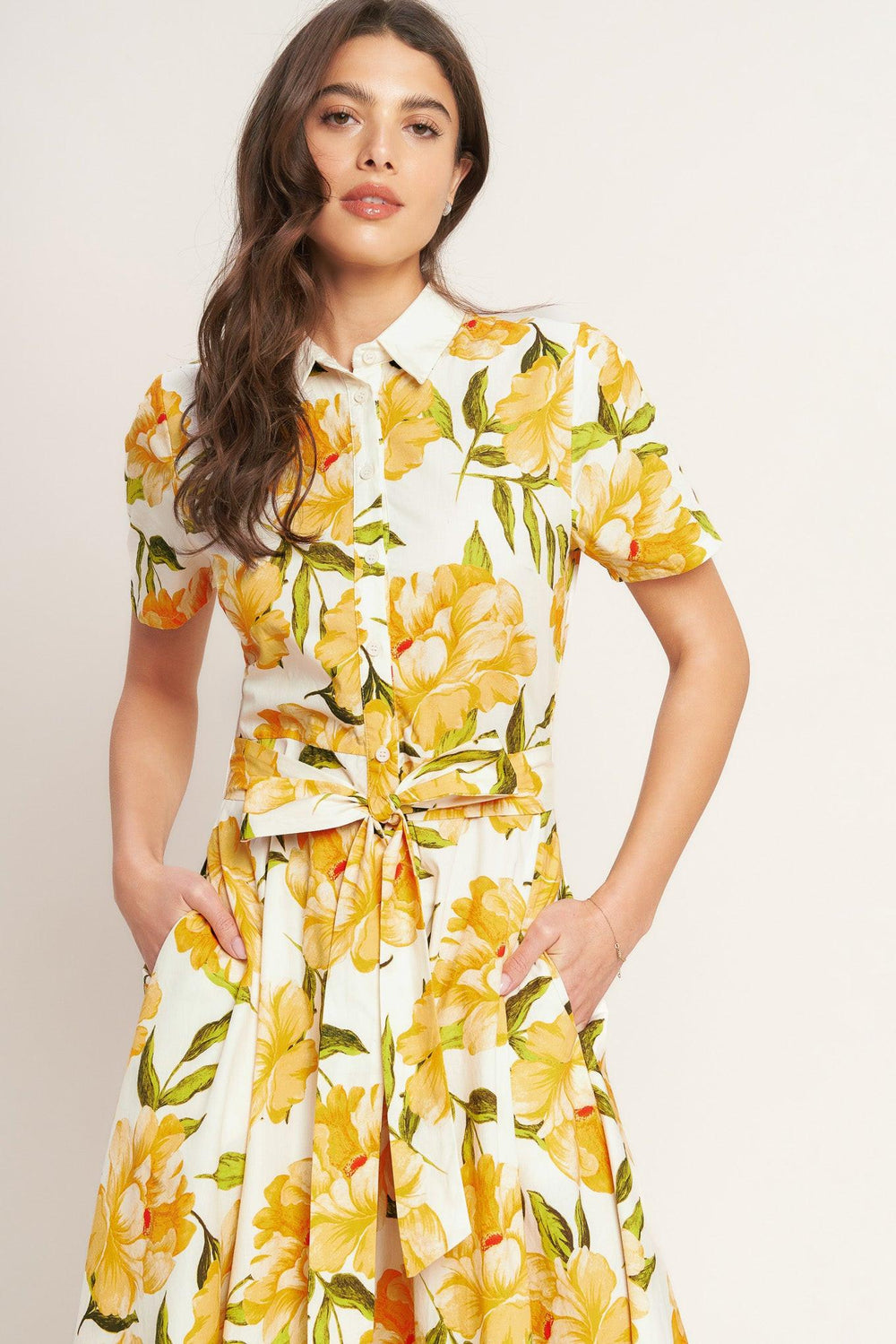Uplifting Palette Woven Midi Dress from KADOU Boutique