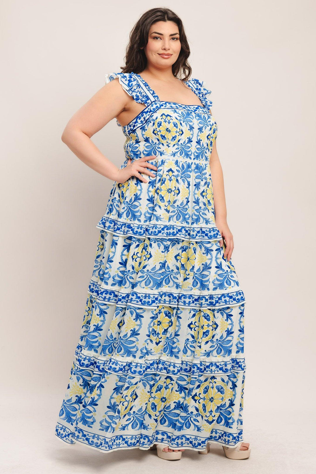 SALTY AIR SWEETHEART WOVEN MAXI DRESS