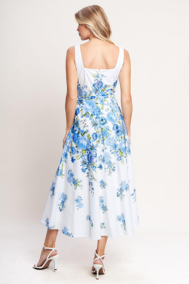 Classic Bloom Day Woven Midi Dress from KADOU Boutique