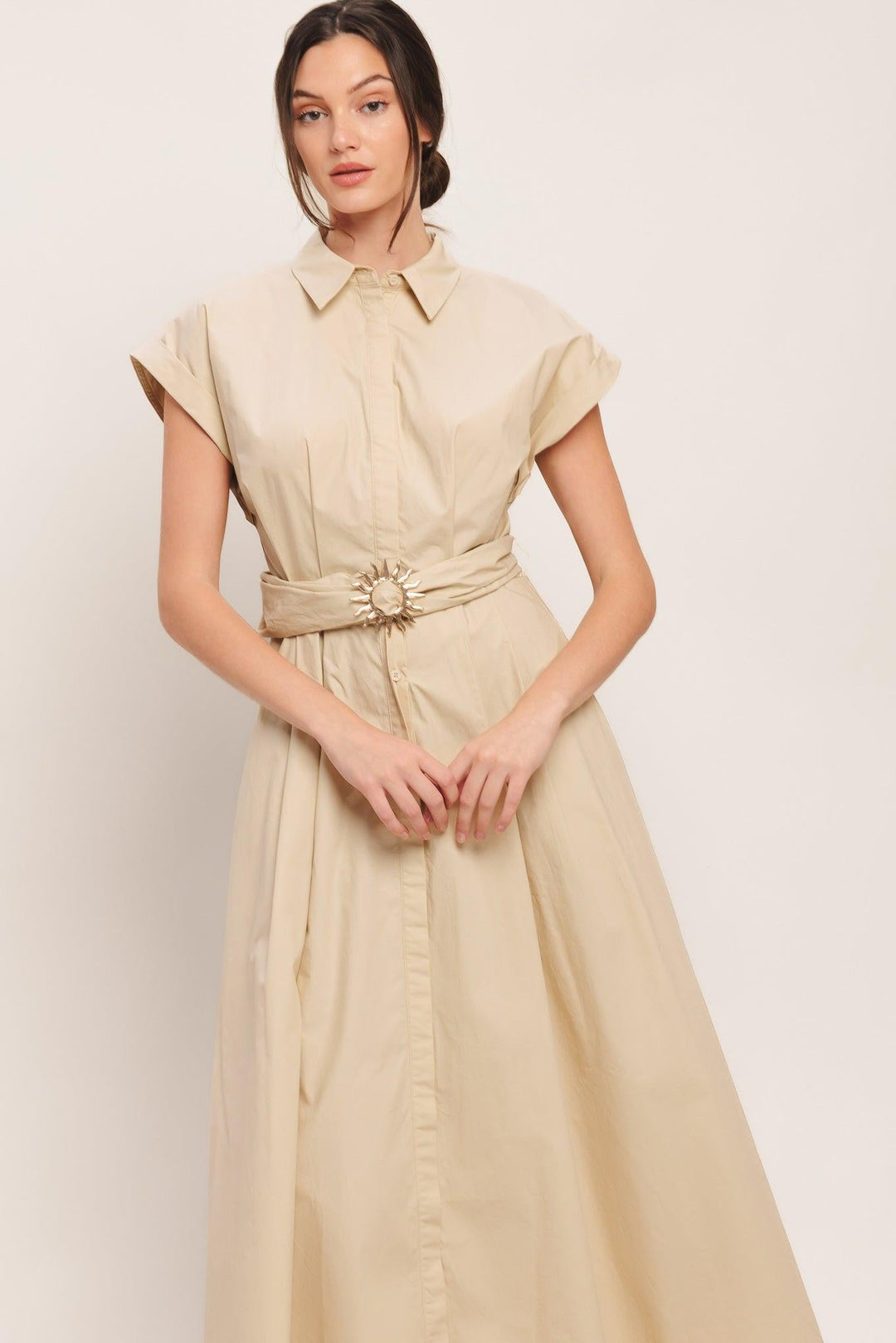 Bare Elegance Woven Midi Dress from KADOU Boutique