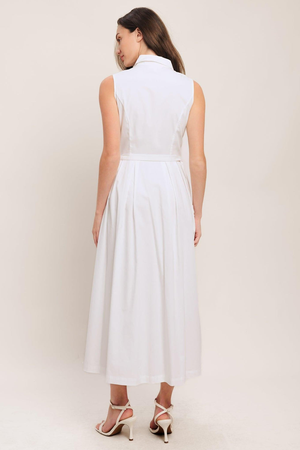 Heart of White Woven Midi Dress from KADOU Boutique