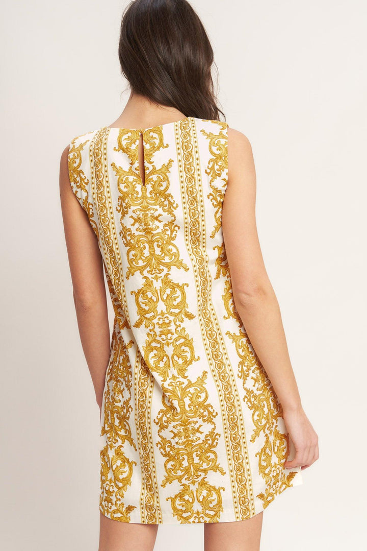 City Girl with Edge Woven Mini Shift Dress from KADOU Boutique