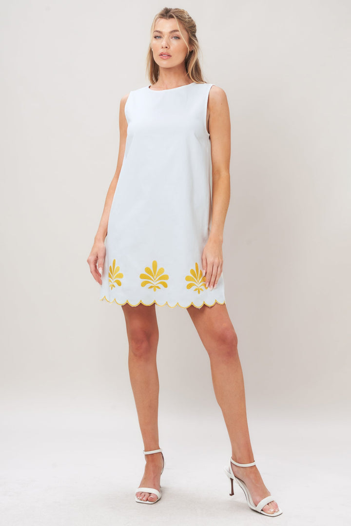 Sweet As Sunshine Woven Mini Dress from KADOU Boutique
